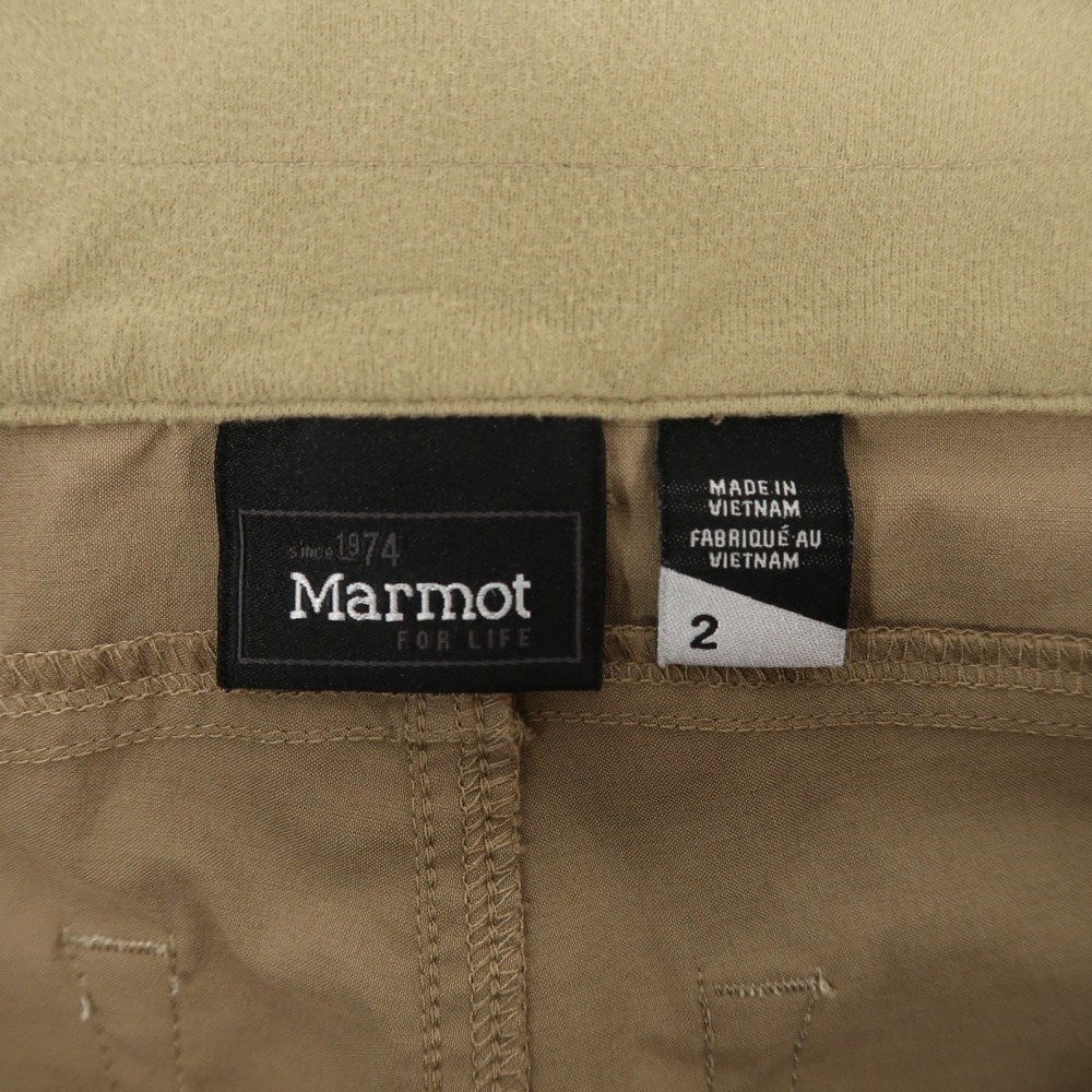 Marmot Kodachrome Shorts Womens 2 Tan Hiking Nylon Stretch Zipper Pockets - Picture 6 of 9